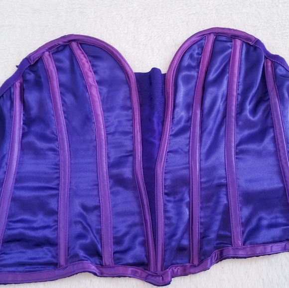 Victoria's Secret Vintage Floral Paisley Print Strapless Corset Bustier - Picture 9 of 12